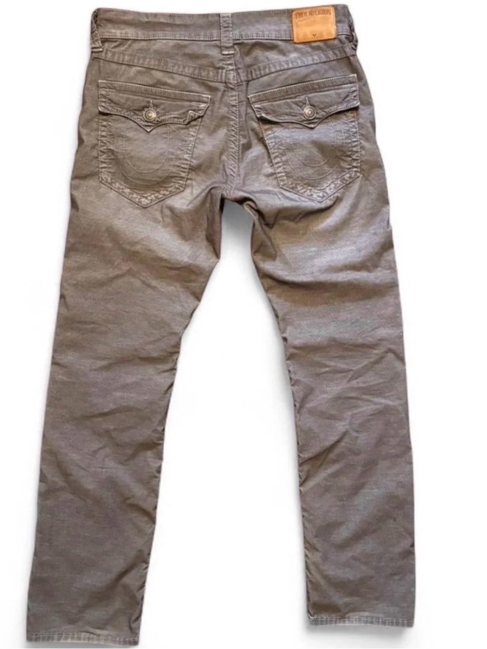 True Religion Men’s Grey Straight fit corduroy